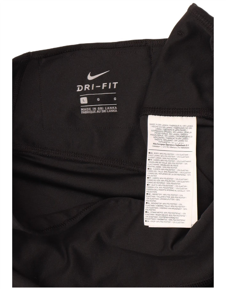 Leggings Nike Dri Fit pentru femei UK 14, mare, negru, poliester