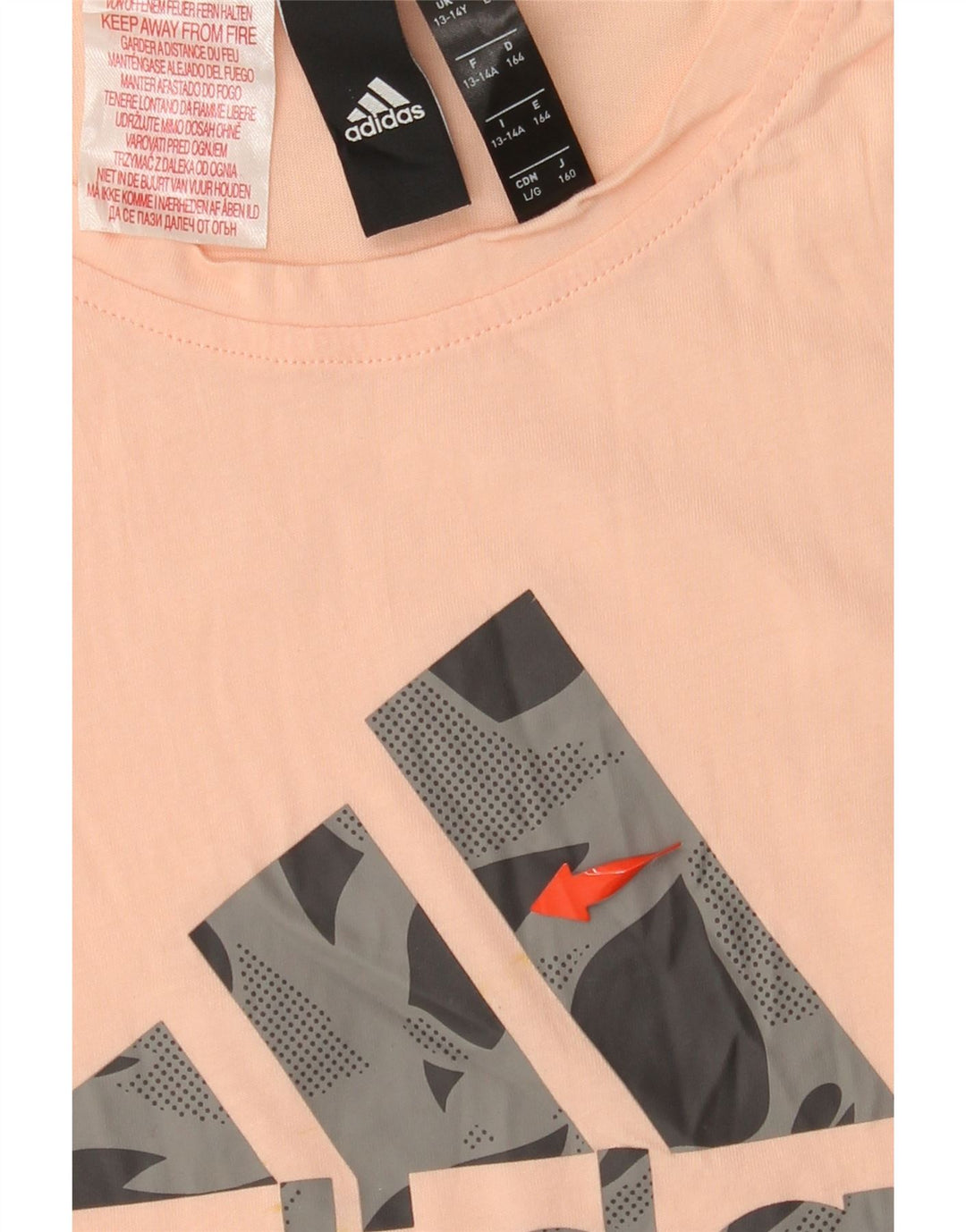 Tricou grafic ADIDAS Fete Top 13-14 Ani Roz Bumbac