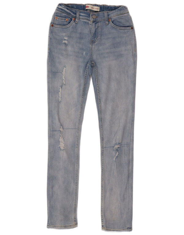Blugi skinny conici pentru fete Levi's 13-14 ani L28 L29 Bumbac albastru