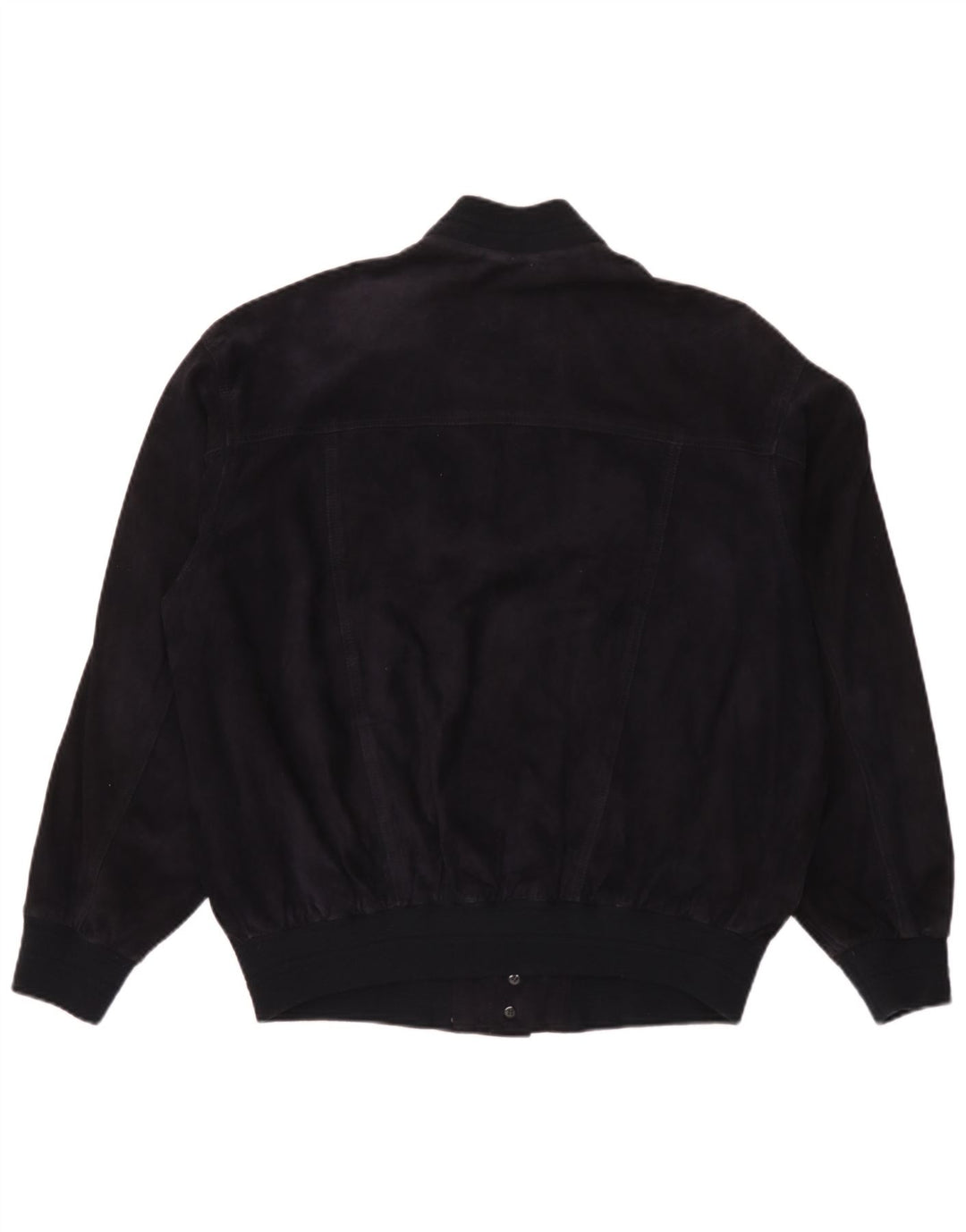 Bomber vintage pentru bărbați de piele intoarsa IT 50 mare, albastru bleumarin
