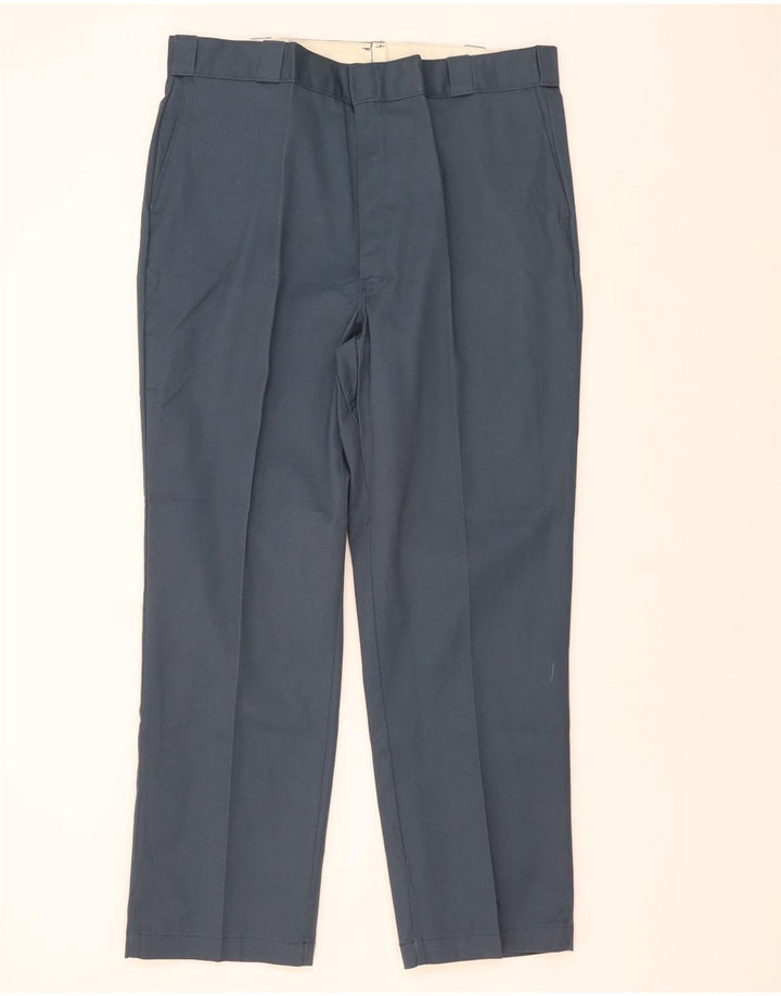 Pantaloni chino drepți pentru bărbați Dickies W42 L32 poliester albastru