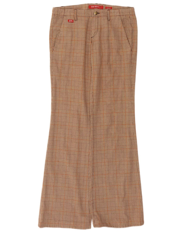 Pantaloni chino bootcut pentru femei Miss Sixty W26 L33 bumbac maro cu picior de gală