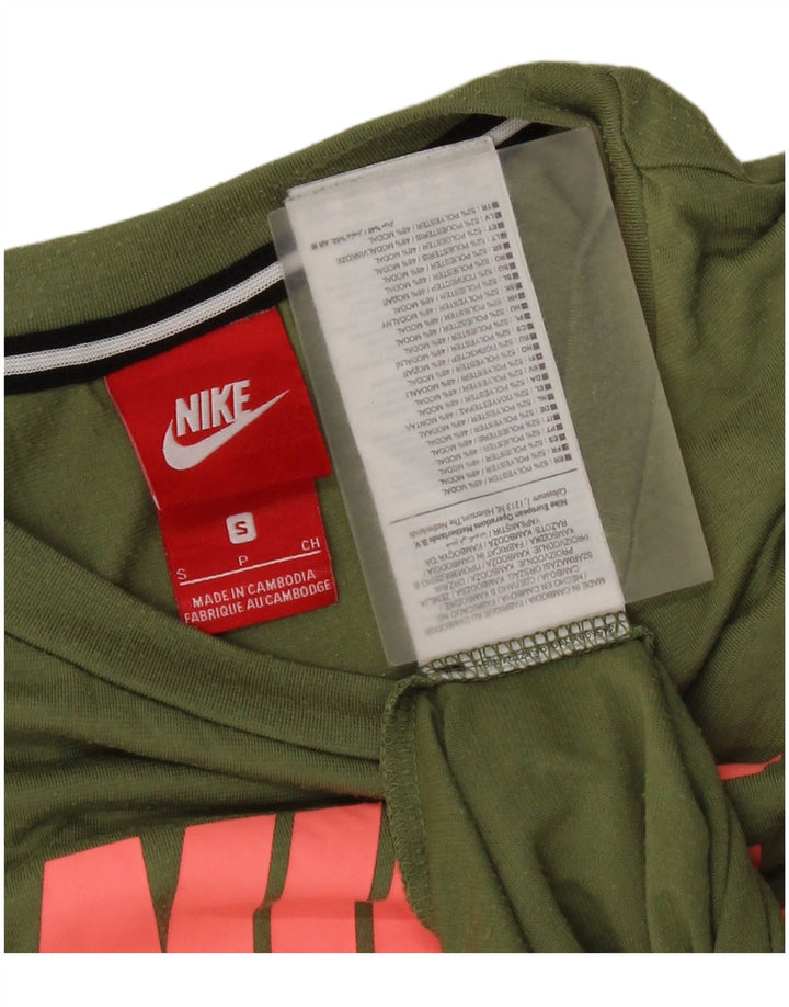 Tricou grafic Nike pentru femei Top UK 10 Small Kaki Poliester