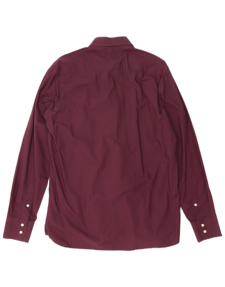 Cămașă Tommy Hilfiger pentru bărbați, bumbac violet mediu