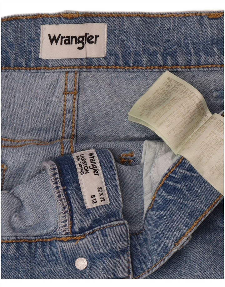 WRANGLER Blugi pentru bărbați Larston Slim Tapered W32 L32 Bumbac albastru