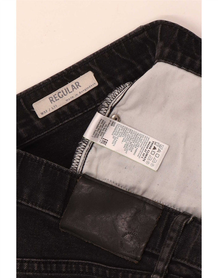 Blugi drepți obișnuiți pentru bărbați Marks & Spencer W32 L31 bumbac negru
