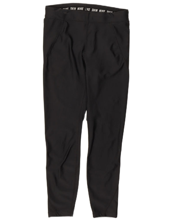 Leggings crop Nike Dri Fit pentru femei UK 12 Poliester mediu negru