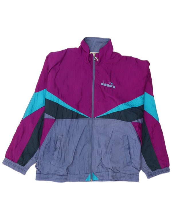 Jachetă de trening pentru bărbați Diadora, XL, mov, nailon color bloc