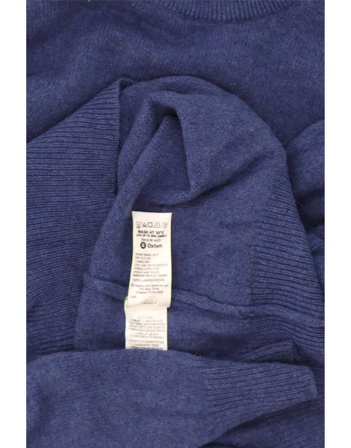 Pulover Marks & Spencer pentru bărbați, Blue Harbour, cu gât crew, lână de miel medie