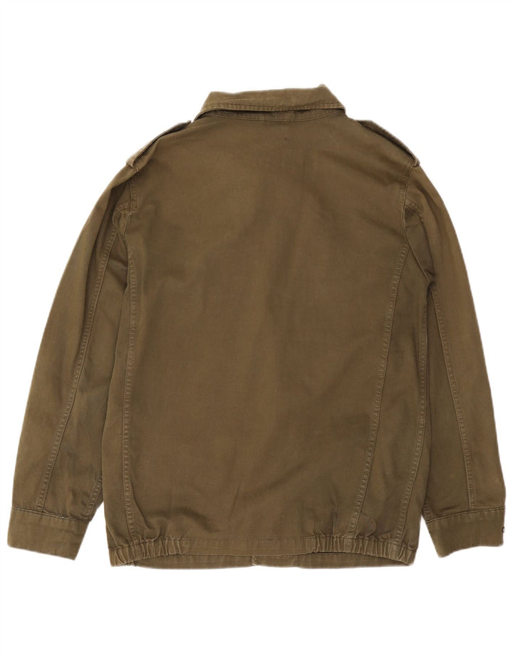 TOPSHOP Jachetă militară supradimensionată pentru femei UK 10 mic bumbac kaki