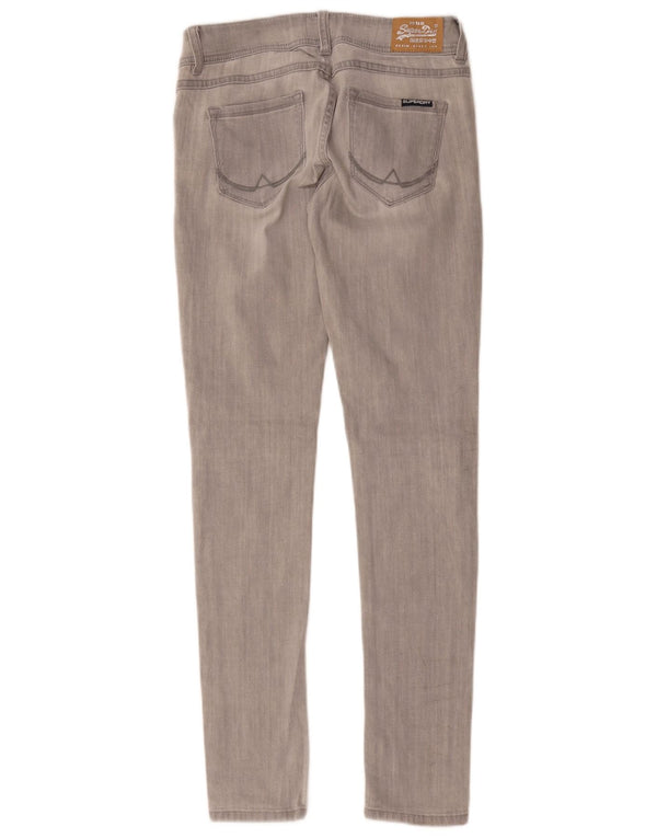 Blugi Superdry Super Skinny pentru femei W29 L32 bumbac gri