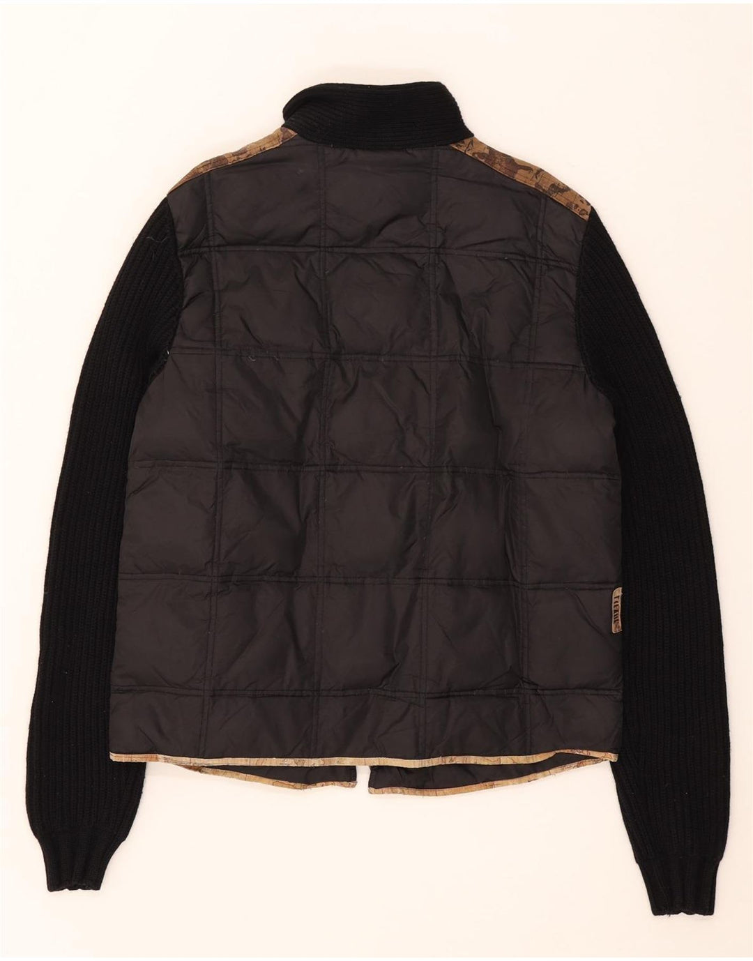 Jachetă căptușită pentru femei ALVIERO MARTINI IT 52 2XL Negru Colorblock Nylon