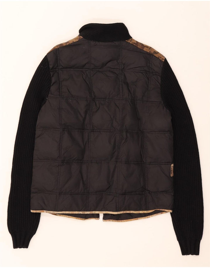 Jachetă căptușită pentru femei ALVIERO MARTINI IT 52 2XL Negru Colorblock Nylon