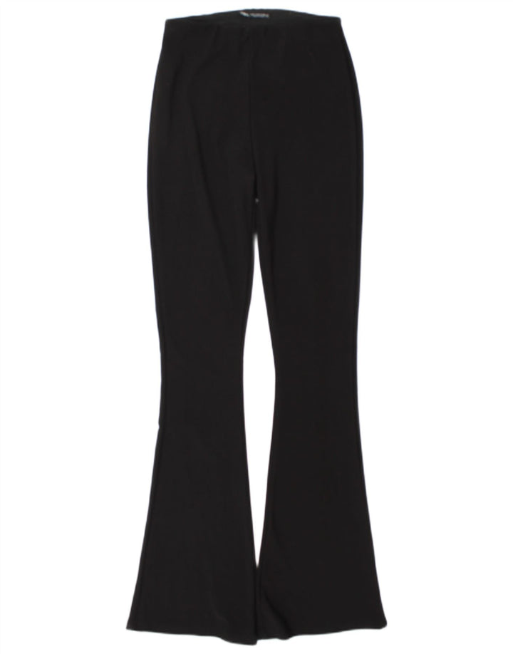 Leggings Flare pentru femei Zara UK 14 Poliester mediu negru
