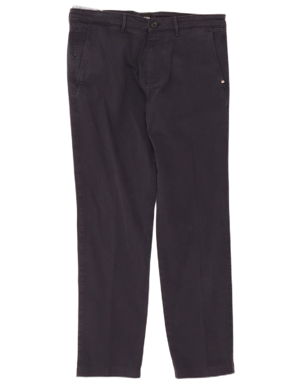 Pantaloni chino drepți pentru bărbați Hugo Boss IT 48 Medium W32 L29 bleumarin
