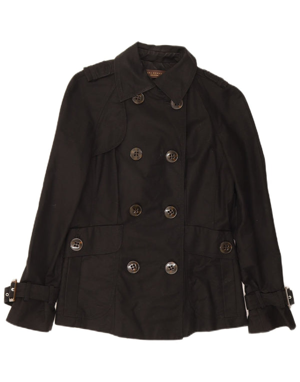 Trench pentru femei Zara UK 10 Bumbac negru mic