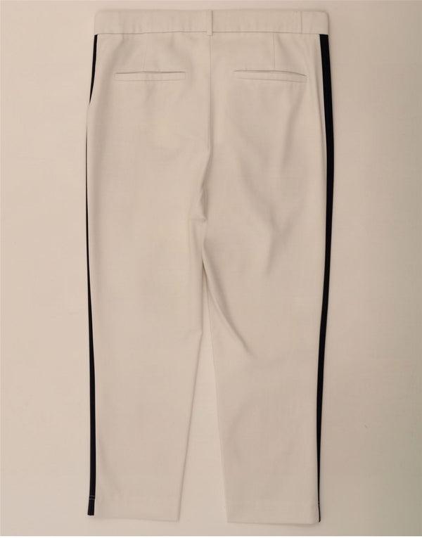 Pantaloni tăiați Trafaluc pentru femei Zara Medium W28 L24 White Colorblock