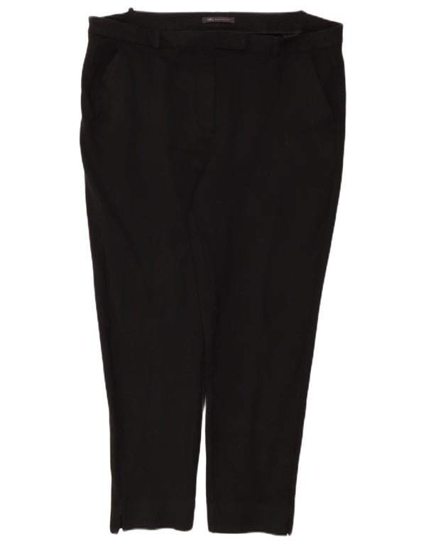 Marks & Spencer Pantaloni tăiați pentru femei cu talie înaltă UK 18 XL W36 L26 Negru