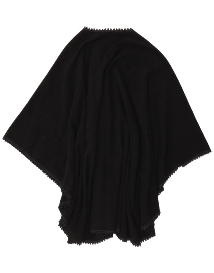 Palton Poncho Vintage pentru Femei Mărime Unică Negru