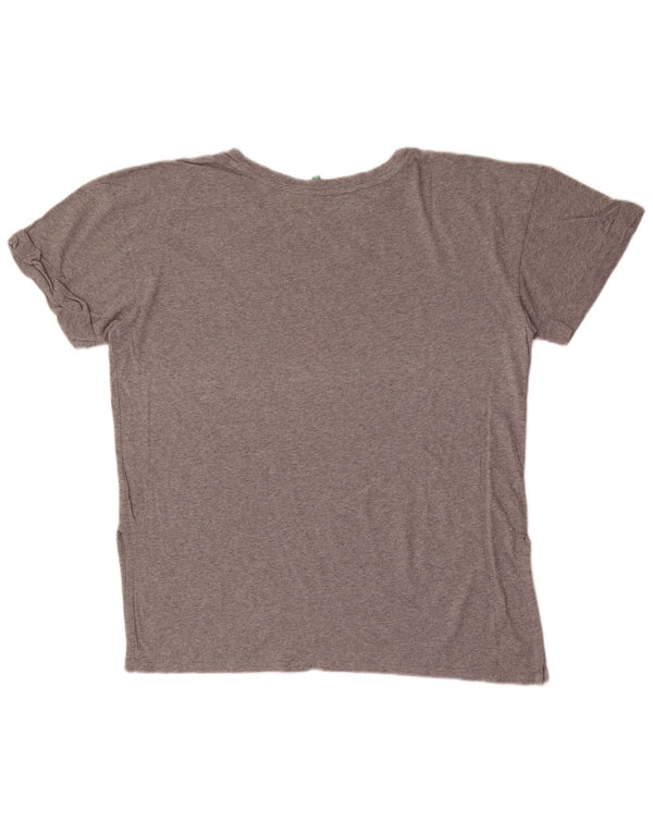 Top tricou Benetton pentru femei UK 18 XL Gri pete