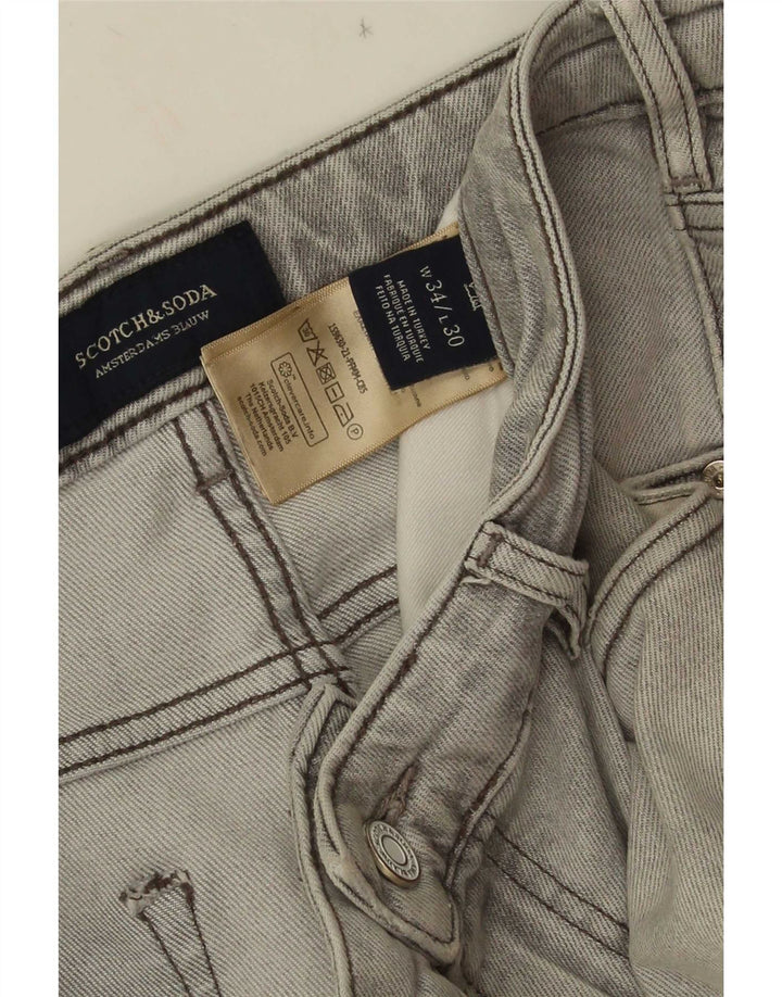 Blugi slim pentru bărbați Scotch & Soda W34 L30 bumbac gri