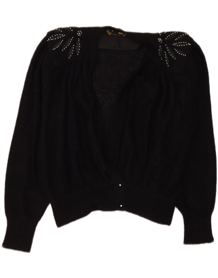 Pulover Cardigan Vintage pentru Damă IT 48 XL Negru