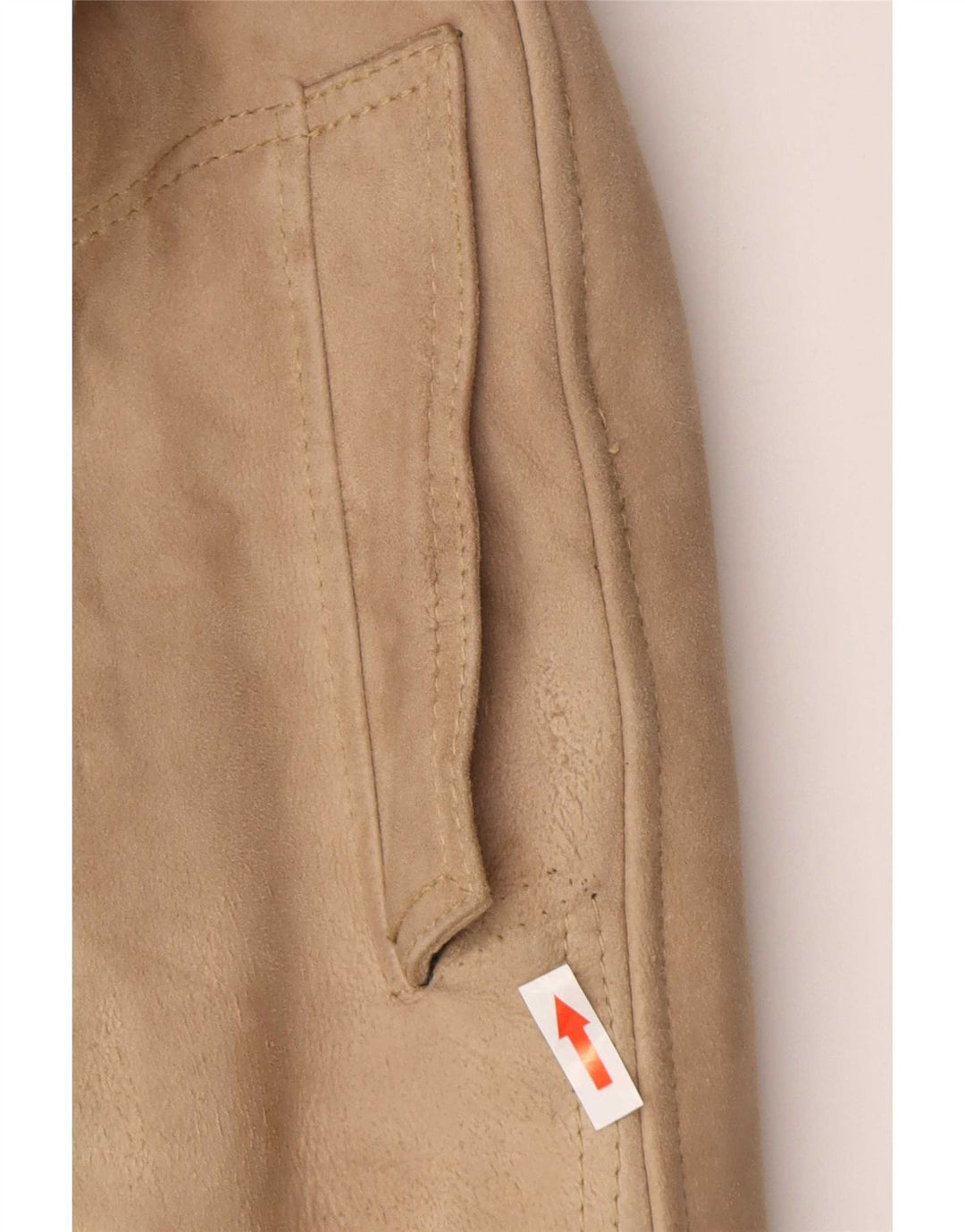Palton vintage pentru femei din shearling UK 8 Small Bej