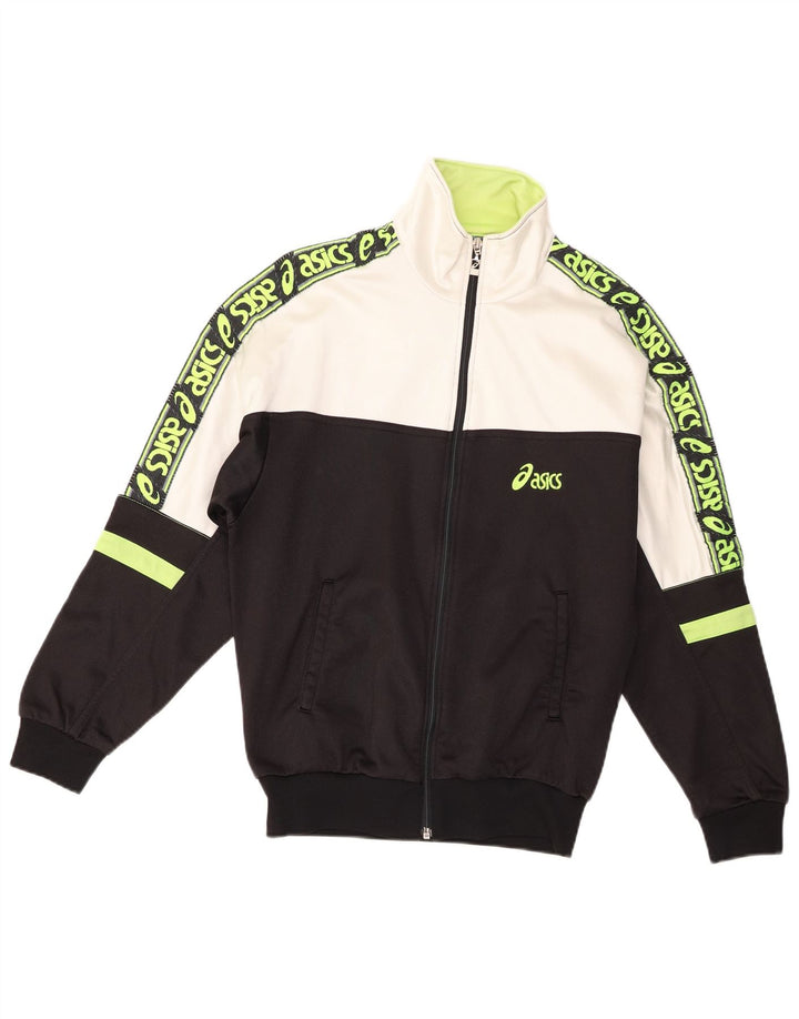 Jachetă de top pentru trening grafic Asics pentru bărbați IT 44 XS, negru, bloc de culoare