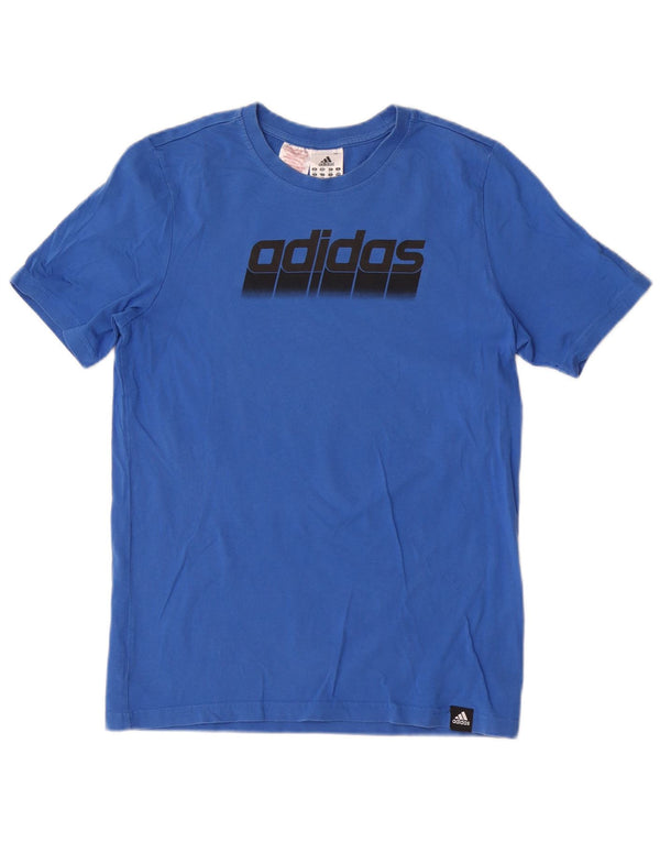 Tricou grafic Adidas pentru băieți Top 13-14 ani Bumbac albastru