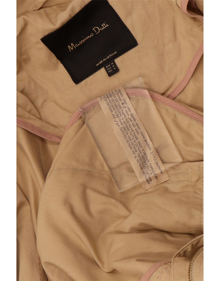 Jachetă parka cu glugă pentru femei MASSIMO DUTTI UK 14 bumbac mediu bej