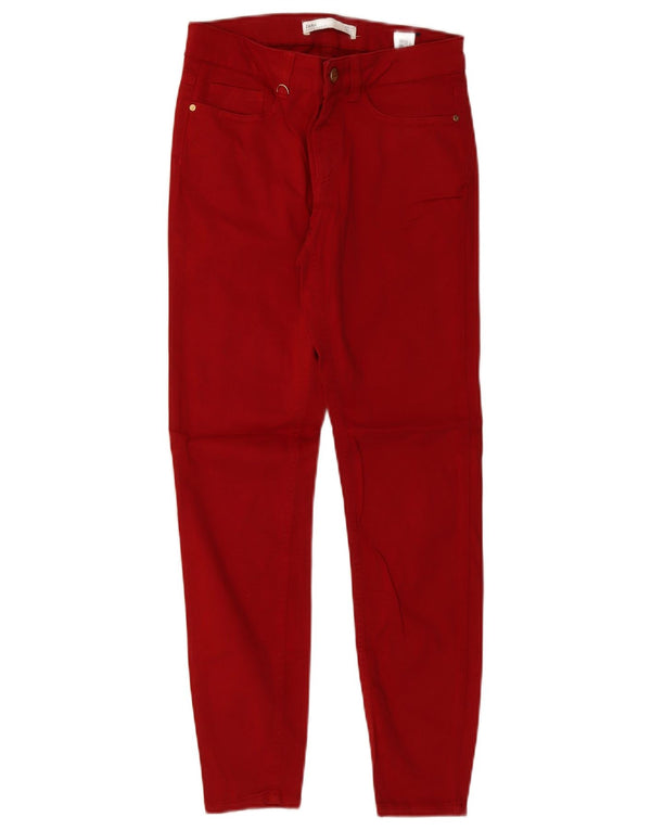 Zara femei Z1975 blugi skinny EU 34 2XS W24 L27 bumbac roșu
