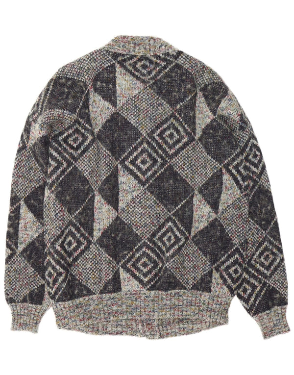 Pulover Cardigan pentru Barbati Gala XL Gri Geometric