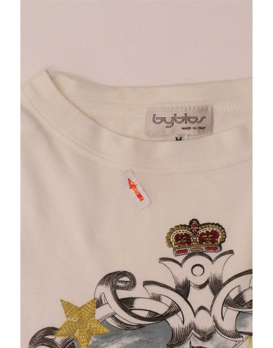 Tricou grafic pentru bărbați Byblos Top Medium Alb Bumbac