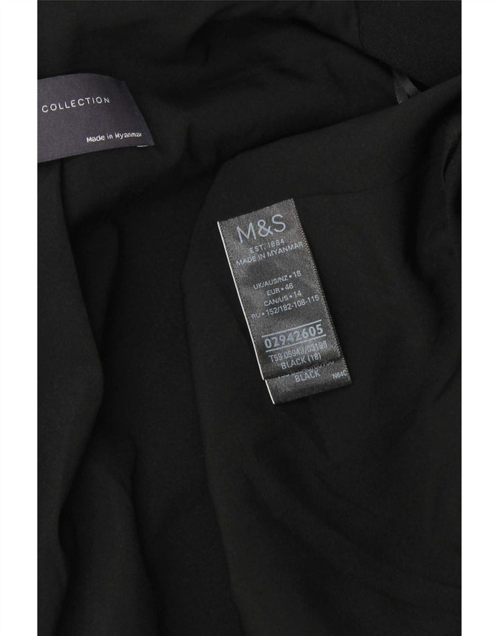 Jachetă pentru femei Marks & Spencer cu mâneci 3/4 deschise, UK 18 XL, negru