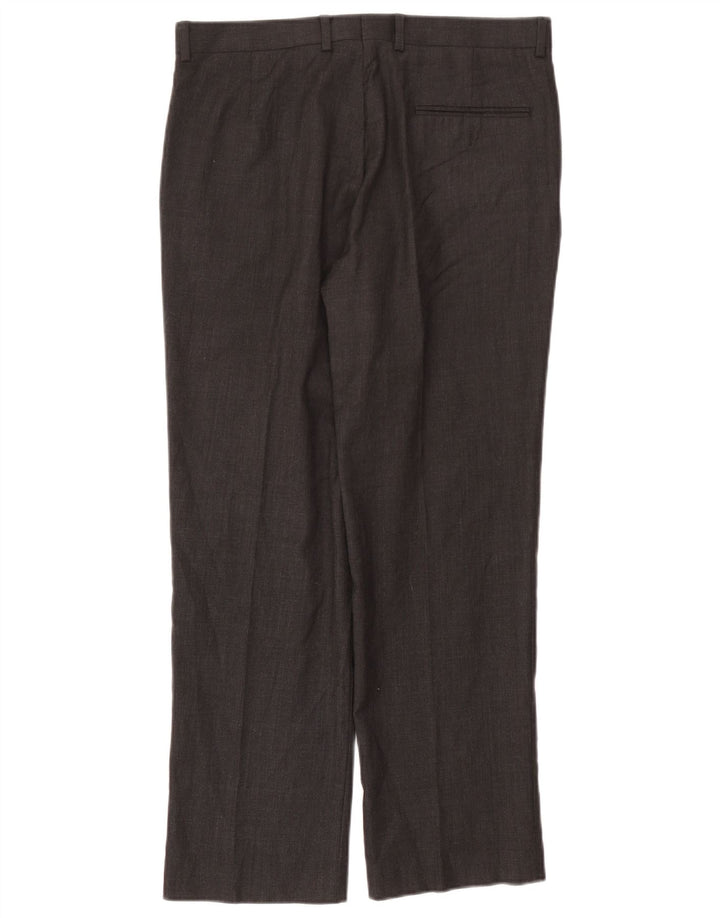 Pantaloni drepți pentru bărbați John Lewis L34 L29 Lână neagră