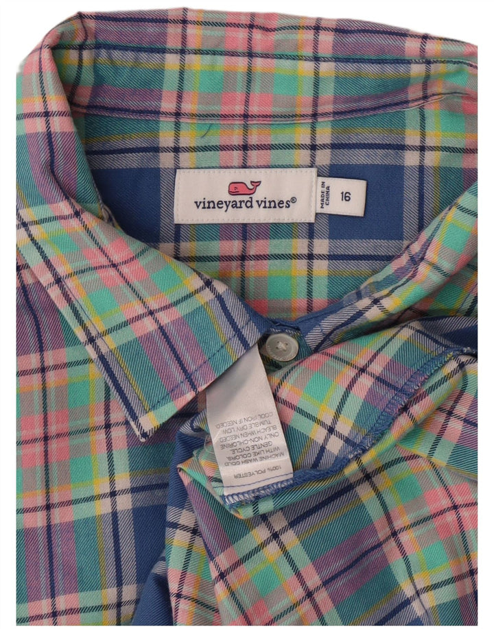 VINEYARD VINES Womens Pullover Flannel Shirt US 16 2XL Multicoloured Check