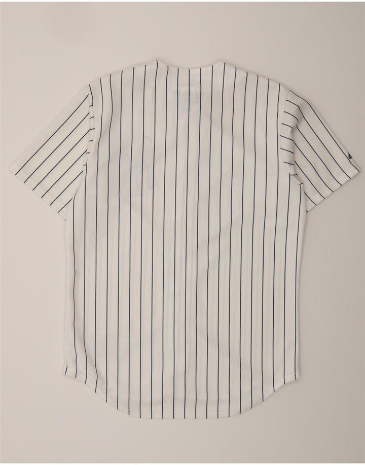 MAJESTIC pentru bărbați, din tricou cu grafică New York Yankees, cu dungi alb medii
