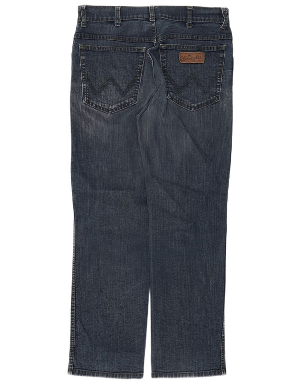 Blugi drepte stretch pentru bărbați Wrangler Texas W32 L30 bumbac bleumarin