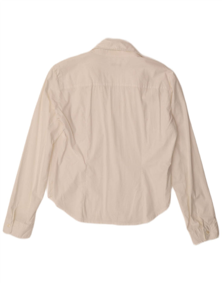 Cămașă pulover pentru femei BENETTON UK 16, mare, alb, bumbac