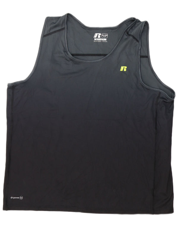 RUSSELL ATHLETIC Vest Top pentru bărbați UK 46/48 XL Poliester negru