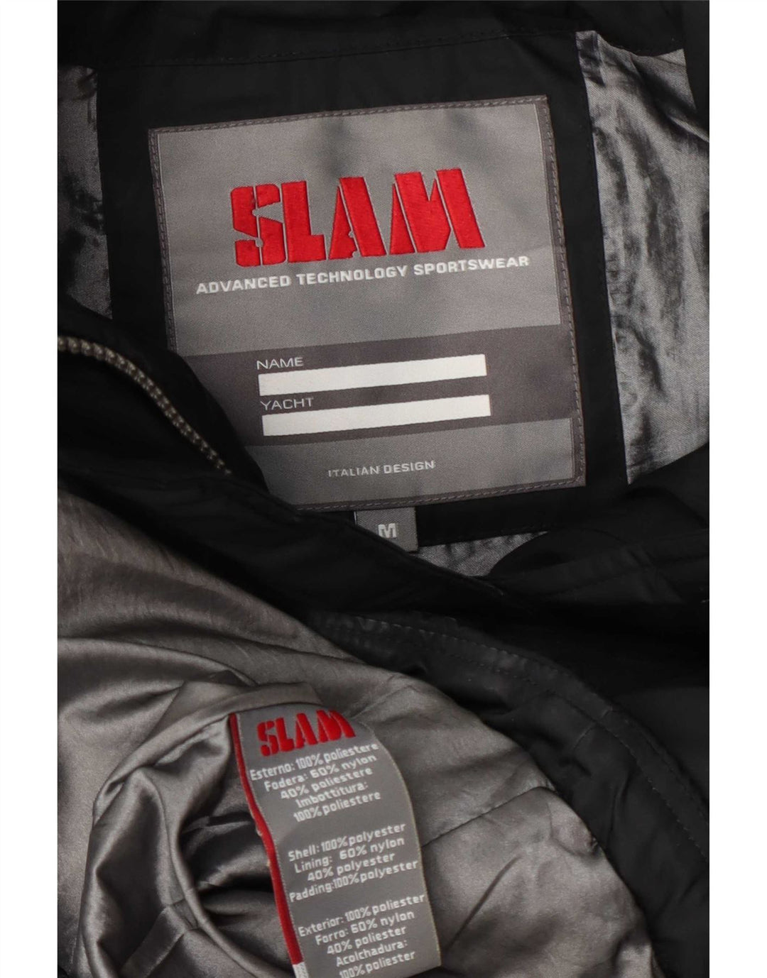 Jachetă căptușită cu glugă Slam pentru femei UK 14 Poliester mediu negru