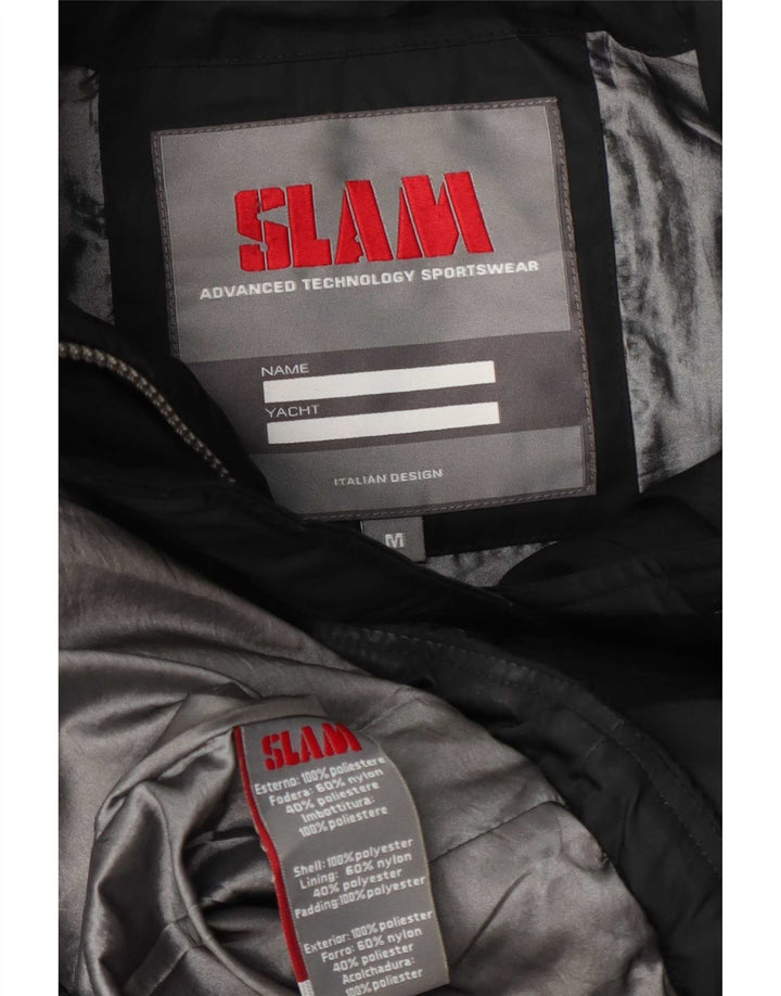 Jachetă căptușită cu glugă Slam pentru femei UK 14 Poliester mediu negru
