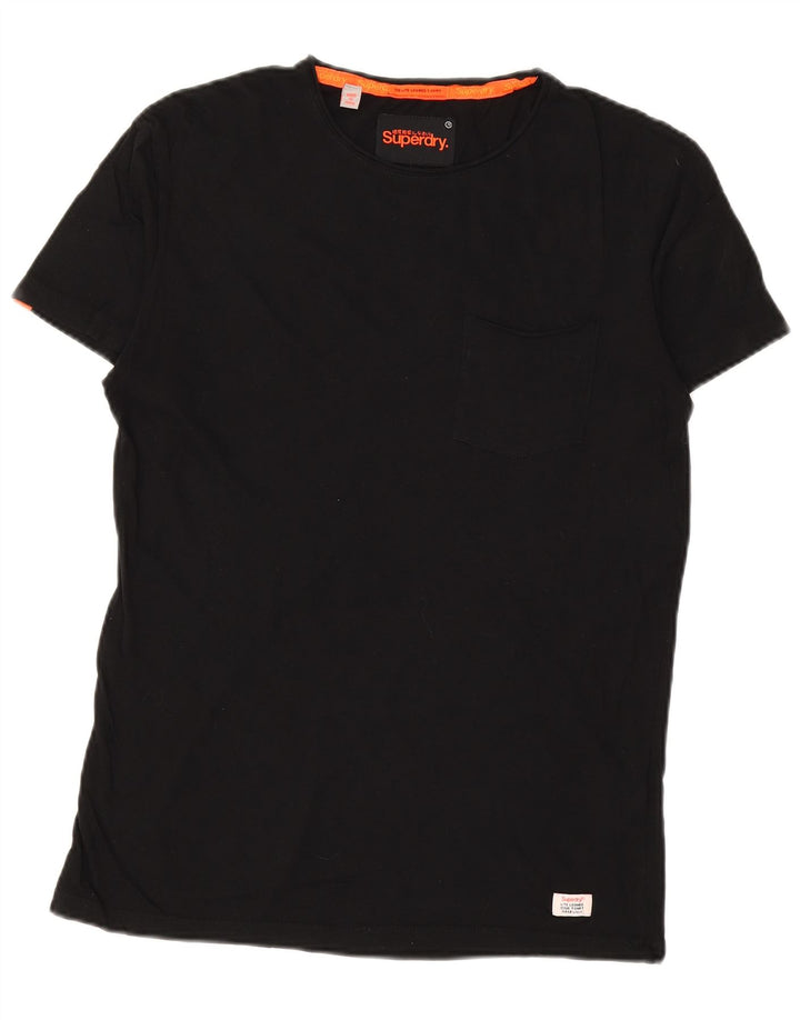 SUPERDRY Tricou Bărbați Top Mediu Negru Bumbac