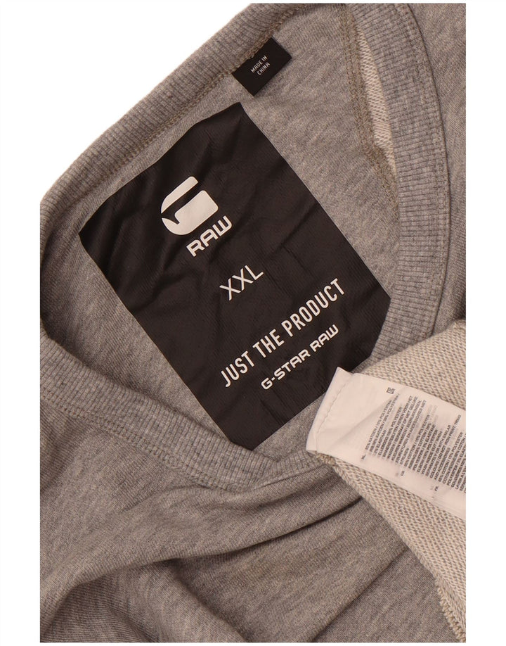 Pulover pentru bărbați G-Star, 2XL, bumbac color bloc, gri
