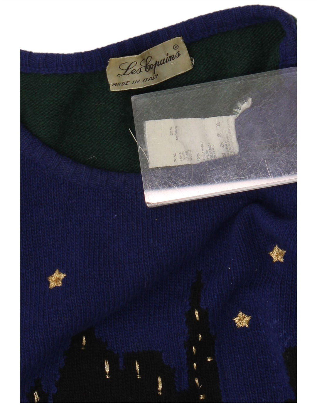 LES COPAINS Pulover pentru femei cu decolteu rotund Marea Britanie 18 XL Verde Colorblock