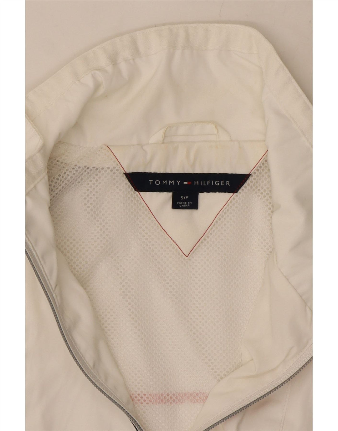 TOMMY HILFIGER Jachetă de trening grafică pentru femei UK 10 Small White