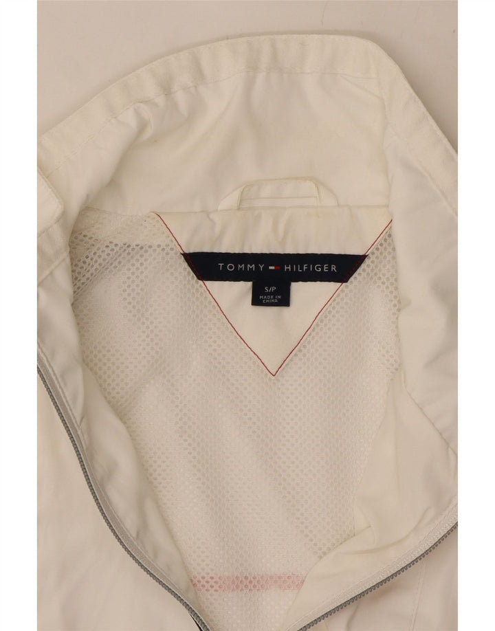 TOMMY HILFIGER Jachetă de trening grafică pentru femei UK 10 Small White