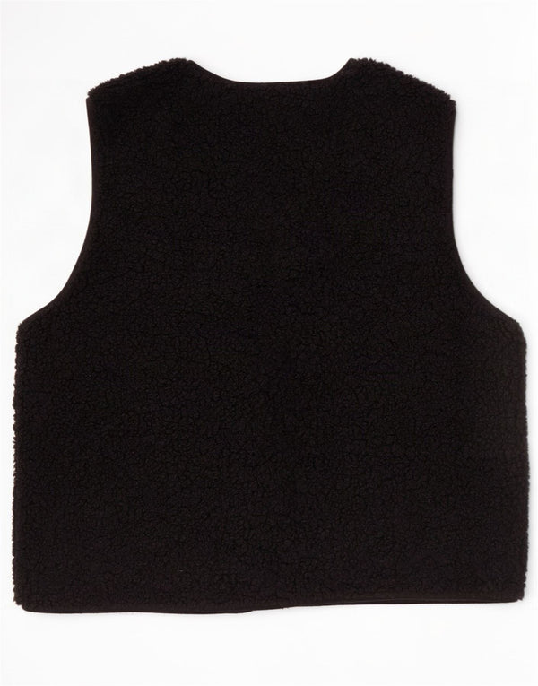 Gilet cu lână supradimensionat pentru femei Zara UK 10, poliester negru mic