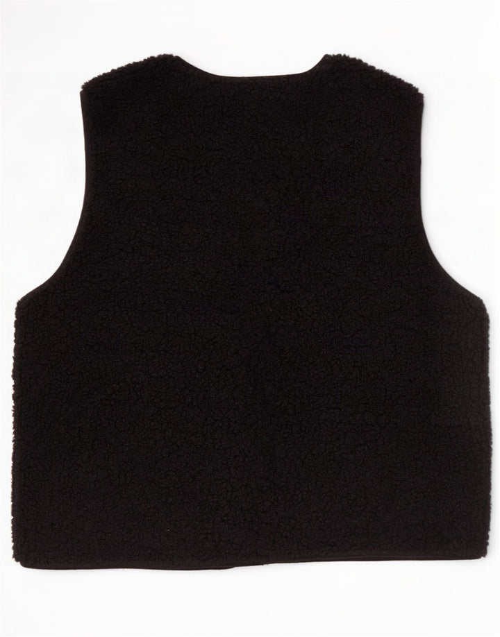 Gilet cu lână supradimensionat pentru femei Zara UK 10, poliester negru mic