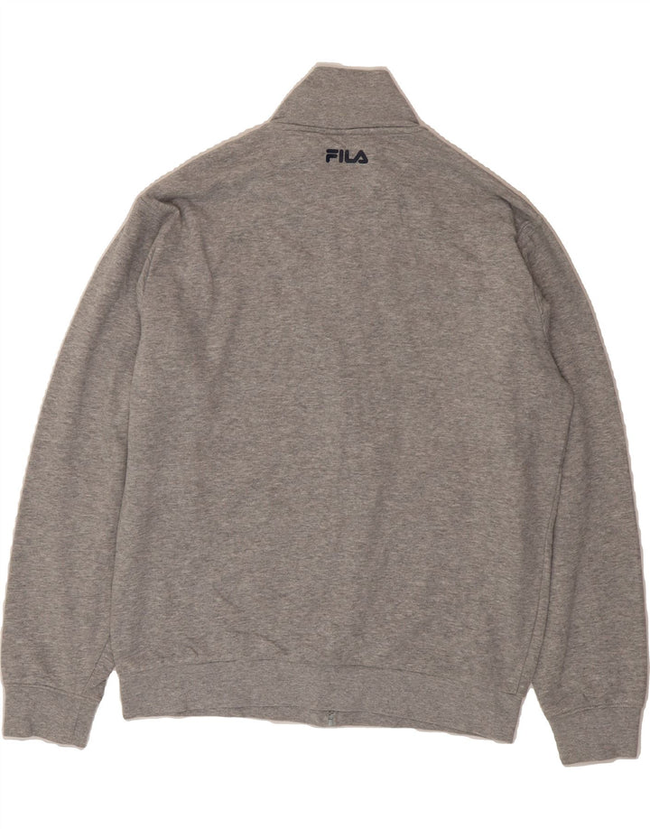 FILA Mens Tracksuit Top Jacket Large Grey Cotton Vintage Fila and Second-Hand Fila from Messina Hembry 